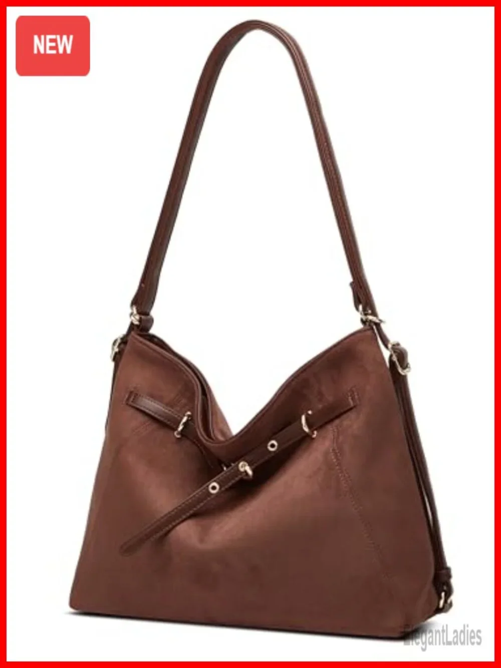 Faux Suede Crossbody Tote Bag Hobo Purse Shoulder Handbag Large Satchel